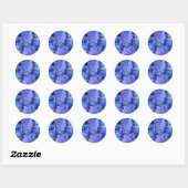 envelop afdichtingen Hydrangea Ronde Sticker (Vel)