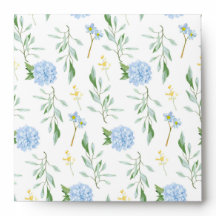 Envelop Blauwe Bloemencollectie 5.25 x 5.25