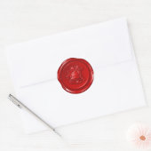 Envelop Kerst Sealing Wax Ronde Sticker (Envelop)