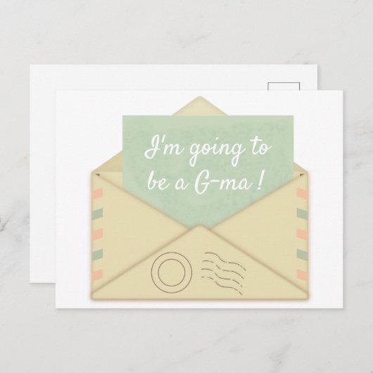  envelop letter briefkaart aankondiging (Voorkant / Achterkant)