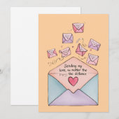 Envelop van de liefde Kaart (Voorkant / Achterkant)