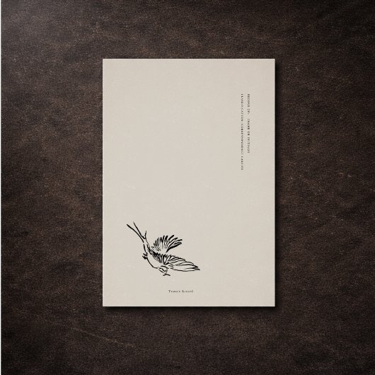 Envelope Insert Enclosure Card- Dark Academia Informatiekaartje