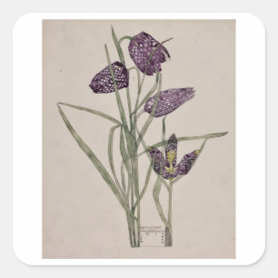 ENVELOPE SEAL : CHARLES RENNIE MACKINTOSH : 1915 VIERKANTE STICKER