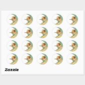 ENVELOPE SEAL STICKER : ANGE VICTORIEN ET LUNE (Feuille)