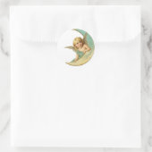 ENVELOPE SEAL STICKER : ANGE VICTORIEN ET LUNE (Sac)
