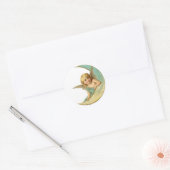 ENVELOPE SEAL STICKER : ANGE VICTORIEN ET LUNE (Enveloppe)