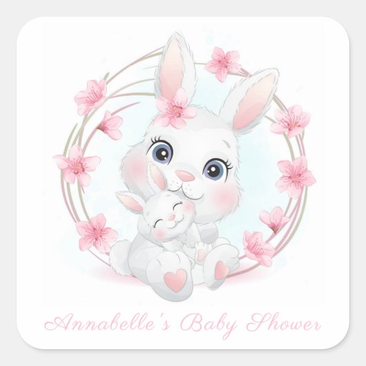 ENVELOPE SEAL STICKER : BABY BUNNEN (Voorkant)