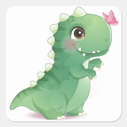 ENVELOPE SEAL STICKER : BABY DINOSAUR (Devant)