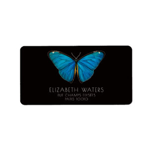 ENVELOPE SEAL STICKER : BLEU BUTTERFLY