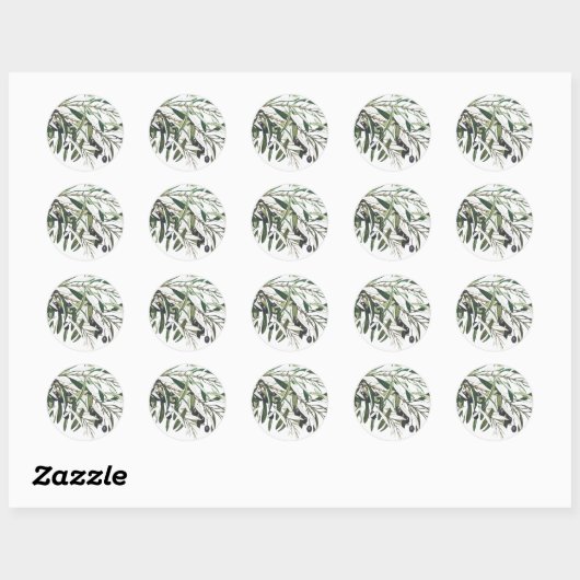 ENVELOPE SEAL STICKER : BRANCHE OLIVE (Feuille)