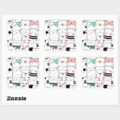 ENVELOPE SEAL STICKER : HEUREUX CHAT (Feuille)