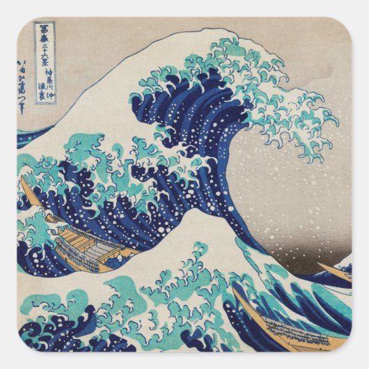 ENVELOPE SEAL STICKER : HOKUSAI : LA VAGUE (Devant)