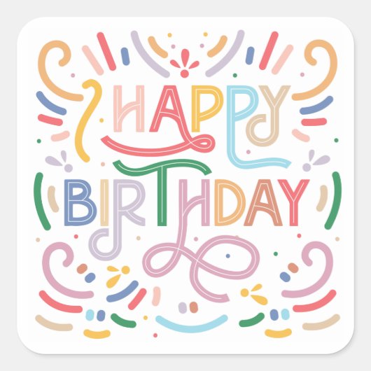 ENVELOPE SEAL STICKER : JOYEUX ANNIVERSAIRE (Devant)