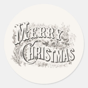 ENVELOPE SEAL STICKER : MERRY CHRISTMAS