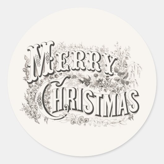 ENVELOPE SEAL STICKER :  MERRY CHRISTMAS (Voorkant)