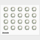 ENVELOPE SEAL STICKER: RED & GROEN WREATH RONDE STICKER (Vel)