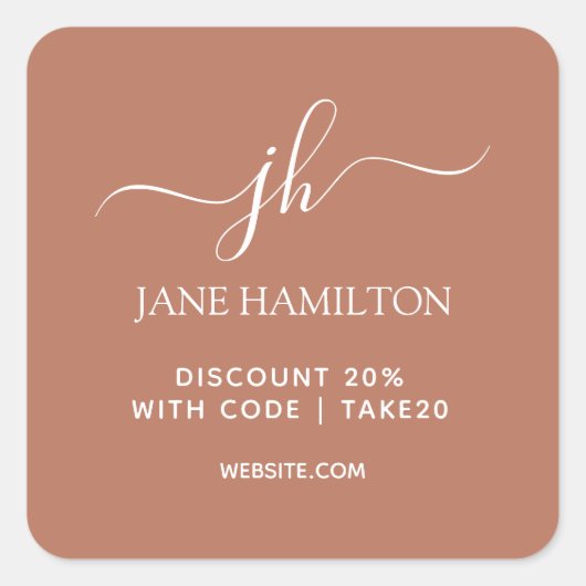 Envelope Sealer Discount Code Square Sticker (Voorkant)