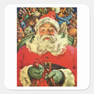 ENVELOPE ZEGEL : OUDE KERST : Kerstman