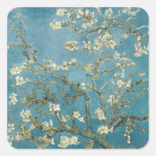 ENVELOPE ZEGEL STICKER : VAN GOGH : AMANDELBLOESEM