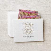 Envelopes de Loterie Bonne Chance ce Soir Mariage