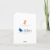 Enveloppé bébé renard whimsical art carte Noël (Dos)