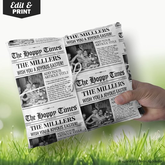 Enveloppe cadeau de Pâques personnalisée, papier d