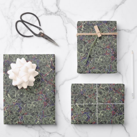 Enveloppe cadeau en papier marbré (Recto)