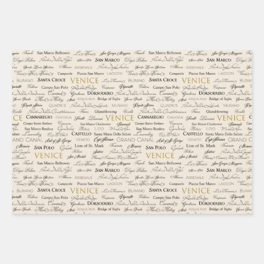 Enveloppe cadeau Venice Sights - 3 feuilles (Devant)