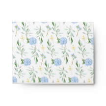 Enveloppe Collection Florale Bleue 4,25 x 5,6
