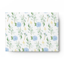 Enveloppe Collection Florale Bleue 4 x 6
