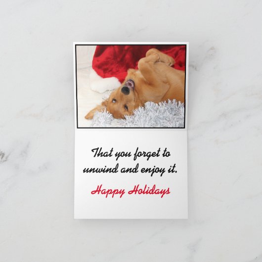 Enveloppé dans la carte de note de vacances (Intérieur)