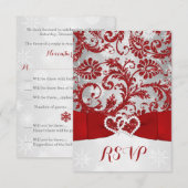Enveloppé dans l'amour, cœurs unis, mariage RSVP - (Devant / Derrière)