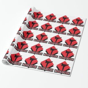 Enveloppe de cadeau rouge du Taekwondo de papier