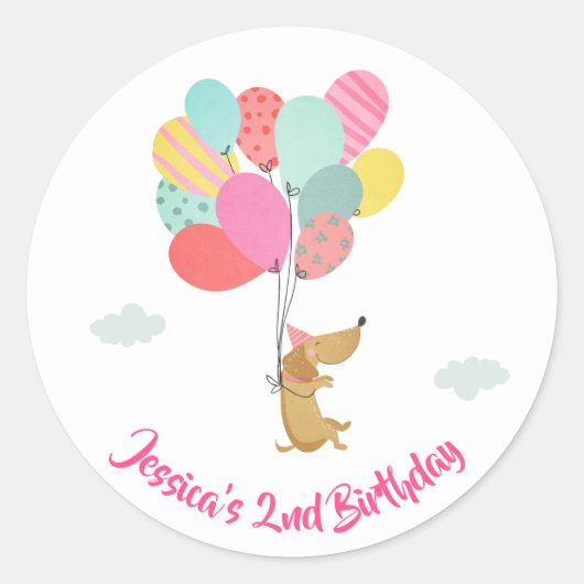 Enveloppe de chiot de chien autocollant de sceau P (Devant)