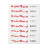 Enveloppe de Noël Adresse de retour Étiquettes (Feuille)