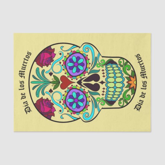 Enveloppe de papier de soie de soie de crâne de (Recto)