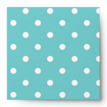 Enveloppe de point Sky Polka turquoise
