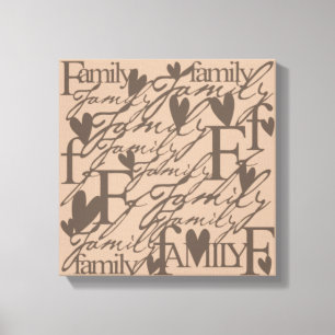 Enveloppe de toile personnalisée Amour de la famil