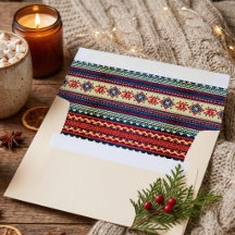 Enveloppe de vacances à rabat motif Fair Isle nord