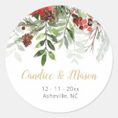 Enveloppe de verdure d'hiver Sceau Favour Sticker (Devant)