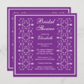 Enveloppe Fancy Frame Bridal Shower Invitation Vio (Devant / Derrière)