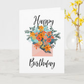 Enveloppe Fleur Carte d'Anniversaire (Fleur jaune)