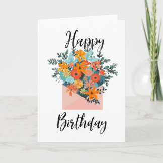 Enveloppe Fleur Carte d'Anniversaire
