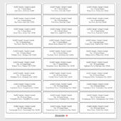 Enveloppe Invitation Étiquette de adresse moderne (Feuille)