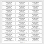 Enveloppe Invitation moderne Étiquette de adresse  (Feuille)