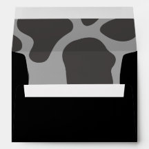 Enveloppe invitation noire et grise