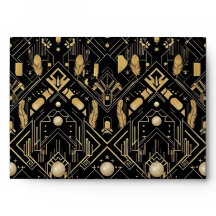 Enveloppe Mariage Art Déco Glamor vintage