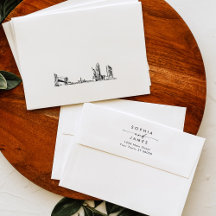 Enveloppe Mariage moderne New York City Skyline A7