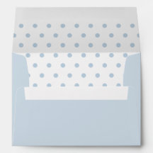 Enveloppe personnalisée A7 à pois bleus