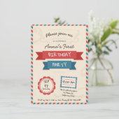 Enveloppe postale. Invitation d'anniversaire. (Debout devant)